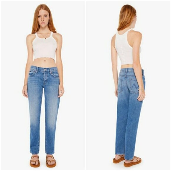 💕MOTHER SUPERIOR💕 Slider Hover Jeans ~ Heart Throb Button Fly 26 NWOT - Picture 2 of 16